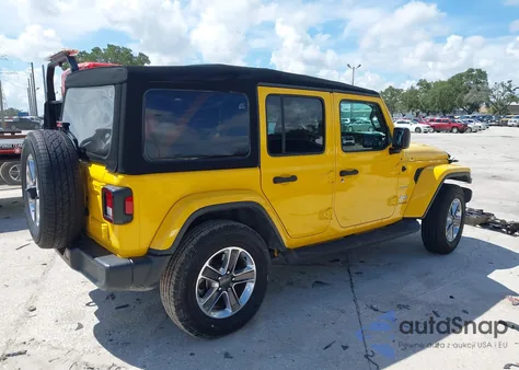 2021 Jeep Wrangler Unlimited Sahara 4X4 из США, поврежденный, VIN 1C4HJXEG8MW561709